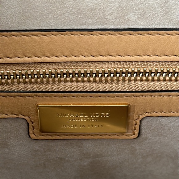 NWT Michael Kors Collection Bancroft Md Satchel, Denim/Genuine Leather - Picture 8 of 16